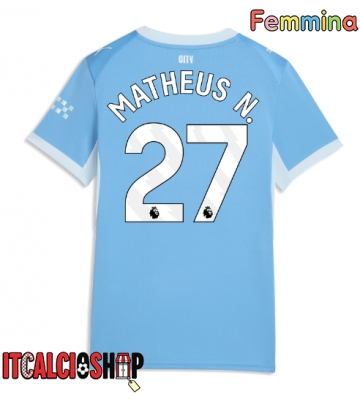 Manchester City Matheus Nunes #27 Prima Maglia Femmina 2026-27 Manica Corta